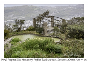 2026-04-17#4981 Pond, Prophet Elias Monastery, Profitis Ilias Mtn, Santorini, Greece