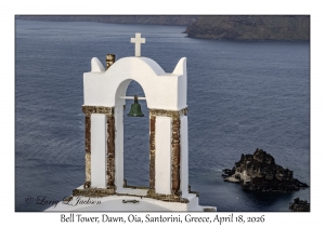 2026-04-18#5068 Bell Tower, Dawn, Oia, Santorini, Greece