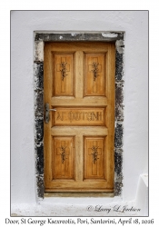 2026-04-18#5093 Door, St George Ksexreotis Orthodox Church, Pori, Santorini, Greece