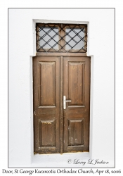 2026-04-18#6174 Door, St George Ksexreotis Orthodox Church, Pori, Santorini, Greece