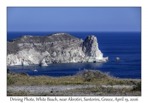 2026-04-19#5383 Driving Photo, White Beach, near Akrotiri, Santorini, Greece