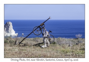 2026-04-19#5386 Driving Photo, Art, near Akrotiri, Santorini, Greece