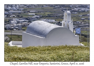 2026-04-21#5771 Hillside Chapel, Gavrilos Hill, near Emporio, Santorini, Greece