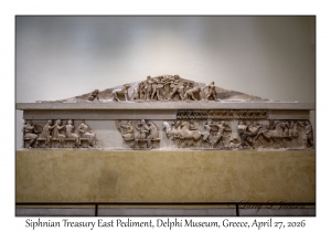 2026-04-27#6416 Siphnian Treasury East Pediment, Delphi Museum, Greece