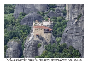 2026-04-27#6749 Dusk, Saint Nicholas Anapafsas, Meteora, Greece